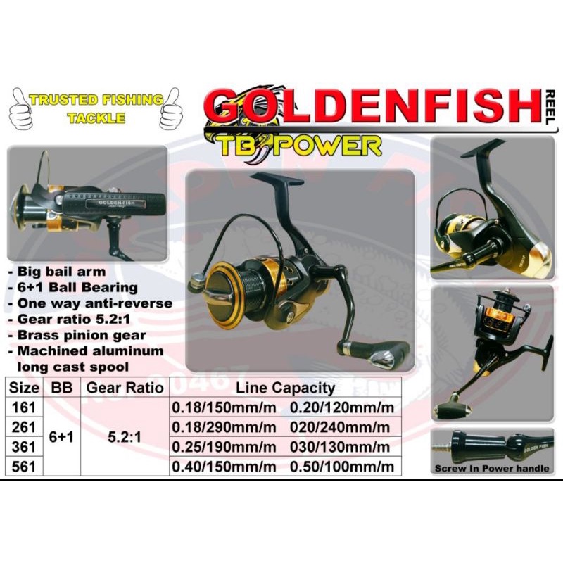 reel golden fish tb power 1000 dan 2000