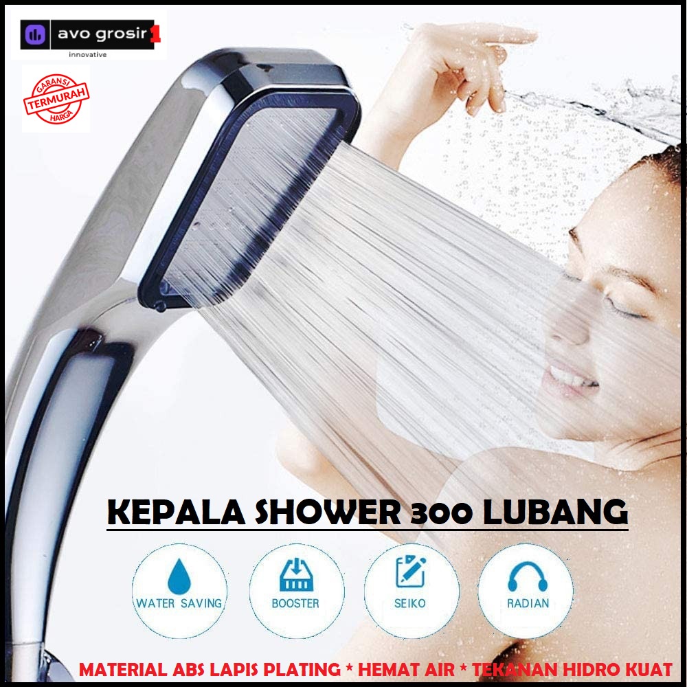 kepala jet shower 300 lubang Hemat Air Head Hand Shower turbo