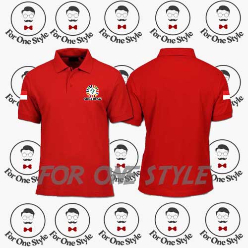 POLOSHIRT KEMENTERIAN DESA 08 - Kaos Polo SDGs DESA  logo kecil saja - BAJU KERAH POLO SDGs