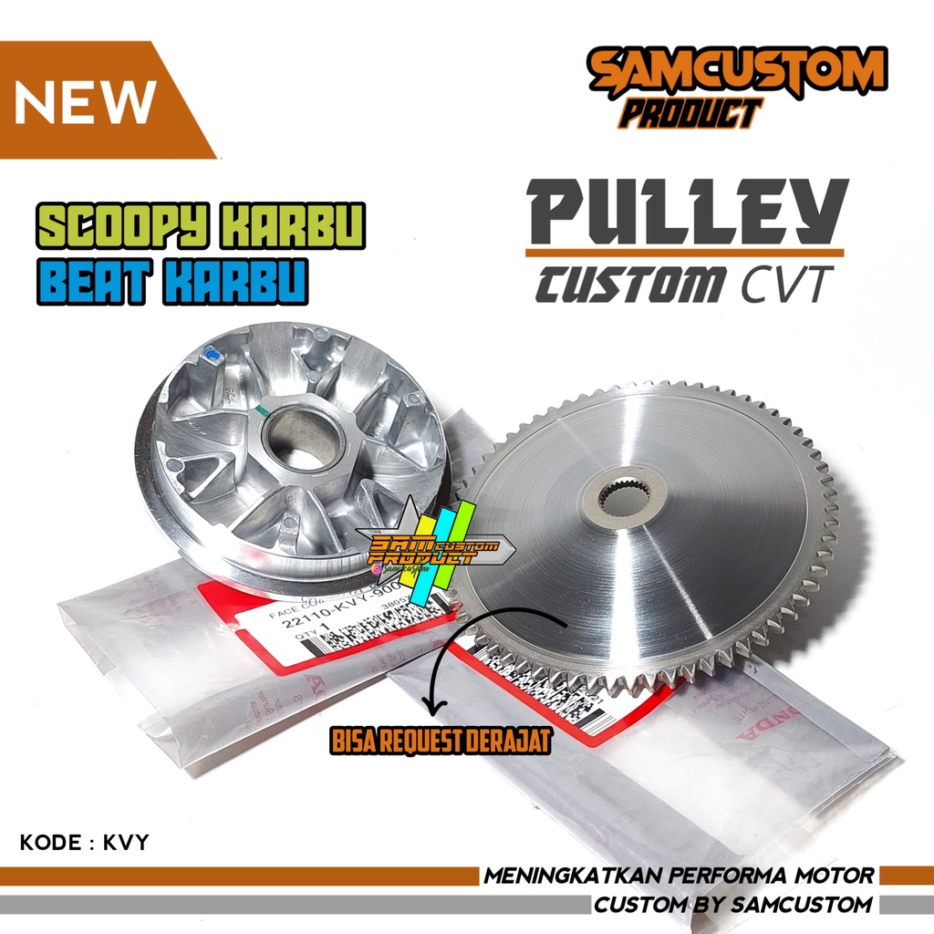 RUMAH ROLLER BEAT KARBU RACING PULLEY RACING BEAT KARBU SCOOPY KODE KVY