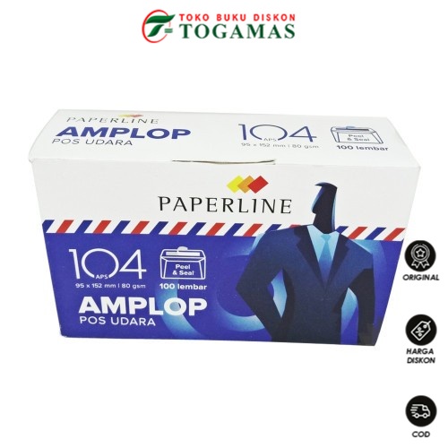 

SIAP KIRIM !! AMPLOP 104 APS AIR MAIL PER PACK PAPERLINE