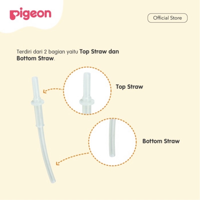 PIGEON Petite Magmag Mag-Mag Mag Mag Petite Spare Straw Bottle Refill isi 1 pcs Sedotan Pengganti