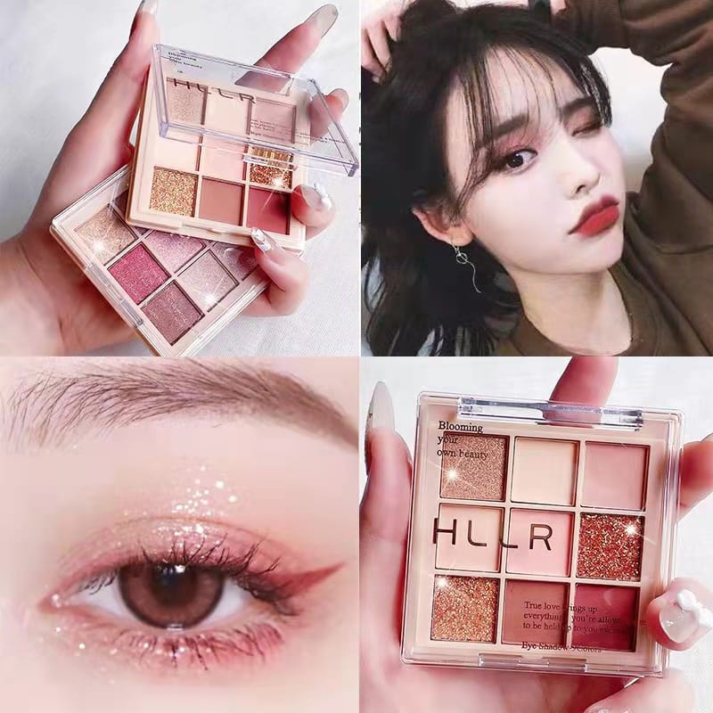 Eyeshadow HLLR Eyeshadow Pallete Eyeshadow Korea Eyehsadow Glitter Browny Summery Korean Look