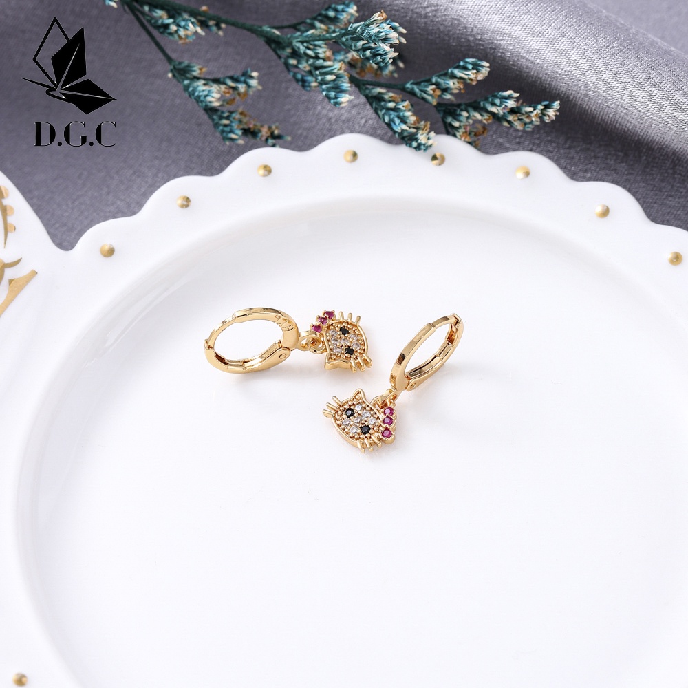 ♥️✅COD✨Anting Anak Titanium Anti Karat Bayi Emas Muda Hellokitty Anting Tusuk Aksesoris Perempuan Murah D150