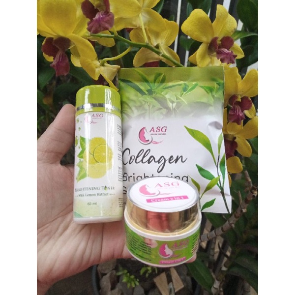 PAKET FLEK/KUSAM/JERAWAT BY ASG GLOW ORIGINAL 100% BPOM