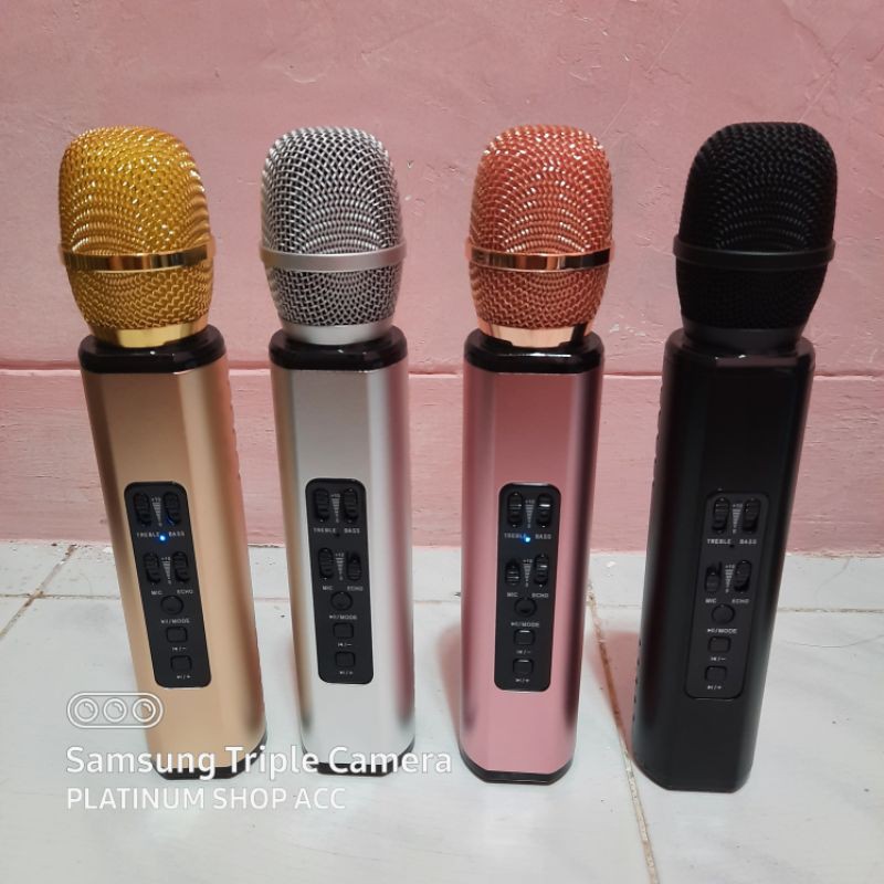 Mic Wireless Bluetooth K6/Microphone Karaoke Stereo Sound  player/Mikropon Speaker Super Bas Ktv