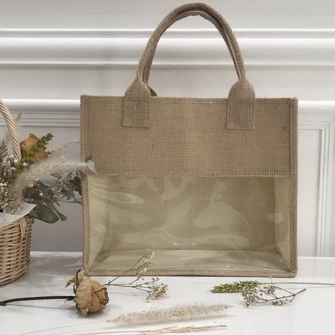 burlap tas goni jute totebag DISKON