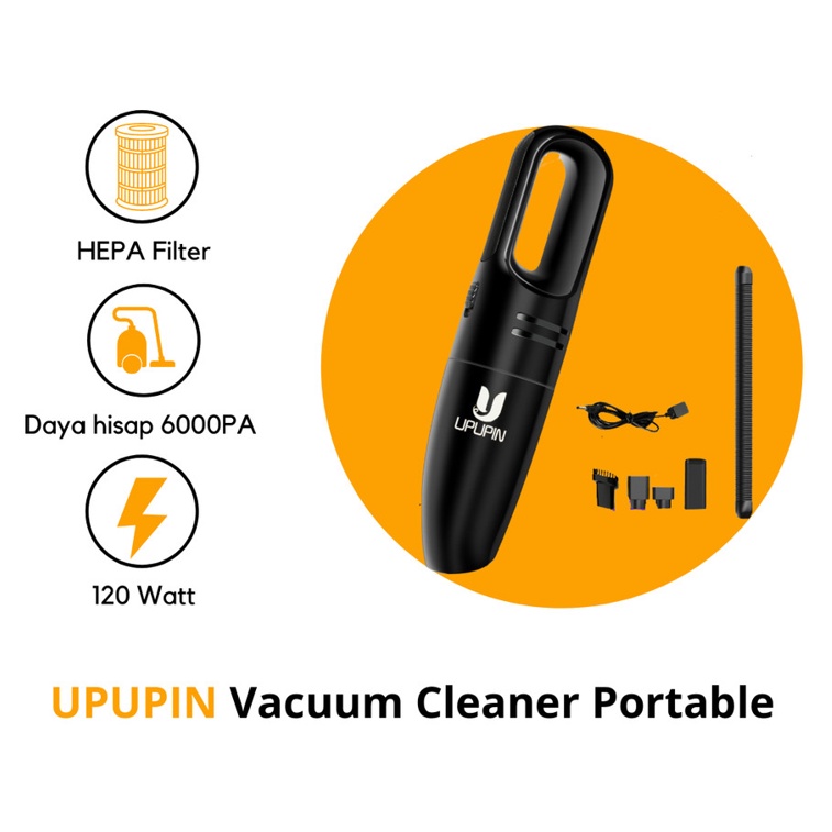 UPUPIN Vacuum Cleaner Wireless Alat Penyedot Debu Mobil Listrik Penyedot Debu Portabel Penyedot debu