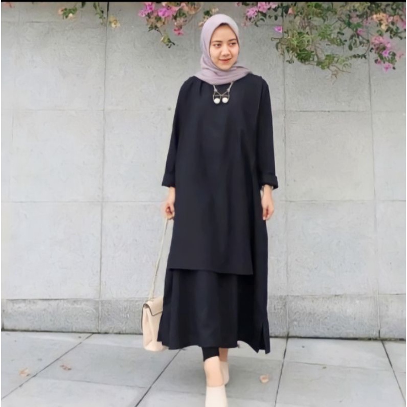 Rina Tunik | Tunik Kekinian | Desain Simple | Bahan Katun Toyobo