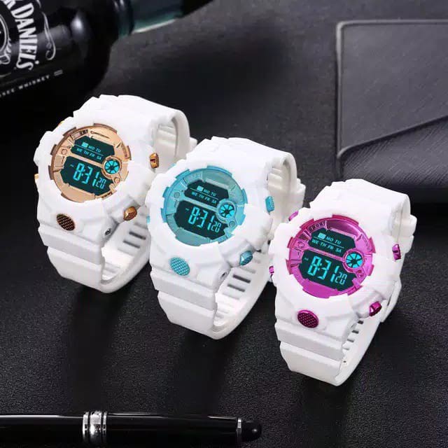 Jam Tangan Pria / Wanita Kasual Strap Rubber Digital Anti Air SS21