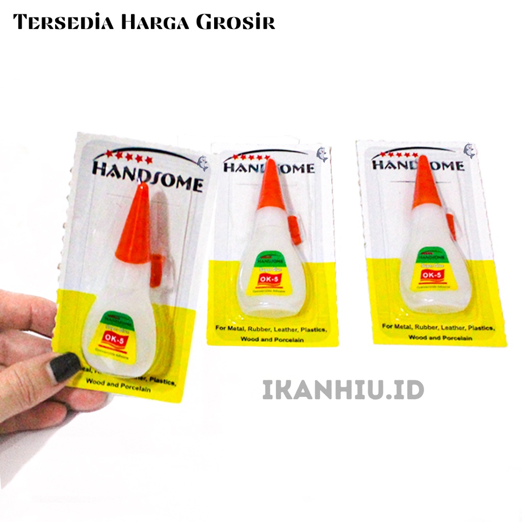 

Lem Handsome Super Glue 5 gr Botol Per Pcs - Lem Korea Tetes Cair Epotec Serbaguna Renceng - Liquid Cyanoacrylate Adhesive