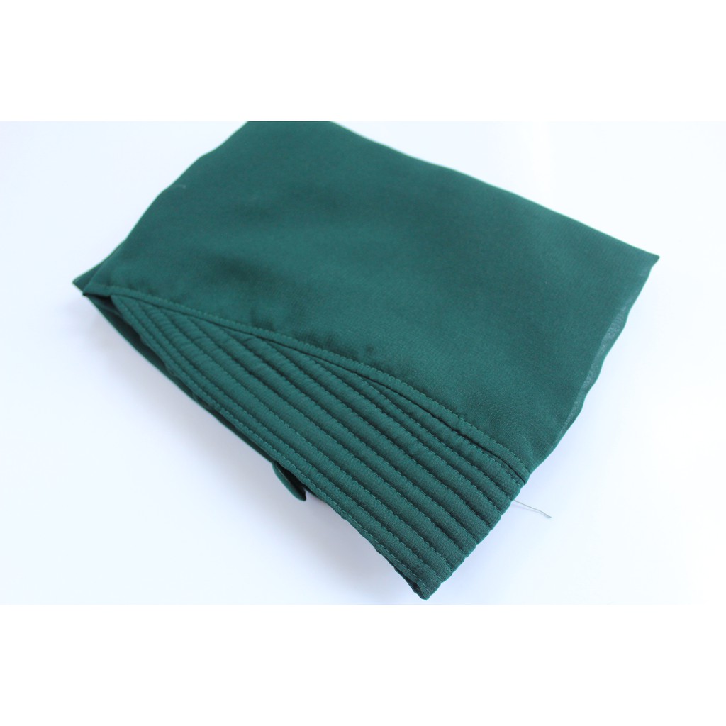 [BISA COD] KHIMAR RAUDAH JUMBO  2 LAYER FREE BROS / HIJAB SYARI / KERUDUNG JILBAB 2 LAYER TERBARU-hijau botol