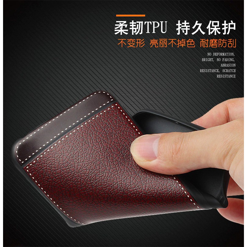 ASLI IMPORT For Lenovo K5 Play Case Lenovo K5 Play Cover Vintage Premium Leather Texture Soft TPU