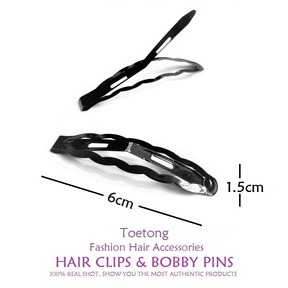 [12pcs] Jepit Rambut Tiptop Jepitan Lidi Untuk Sanggul Poni Set Hair Clips Bobby Pins