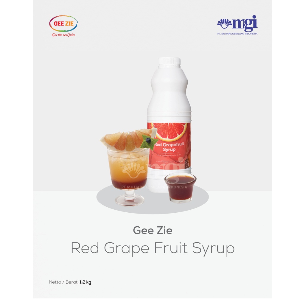 

Syrup Jeruk Bali / Juice Concentrate Syrup Red Grapefruit / Gee Zie Red Grapefruit 1.2Kg Syrup Concentrate