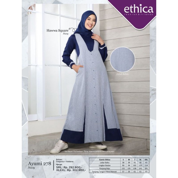 GAMIS ETHICA AYUMI 278 NAVY AYUMI 278 GREY