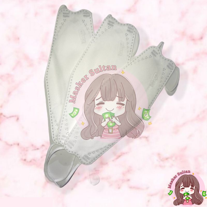 MS - Masker KF94 Kemenkes Emboss Chasa Putih 4 ply Ecer