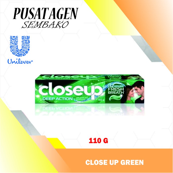 CLOSEUP PASTA GIGI GREEN 110 G CLOSE UP HIJAU FRESH 110G 110GR GR 110GRAM GRAM ODOL