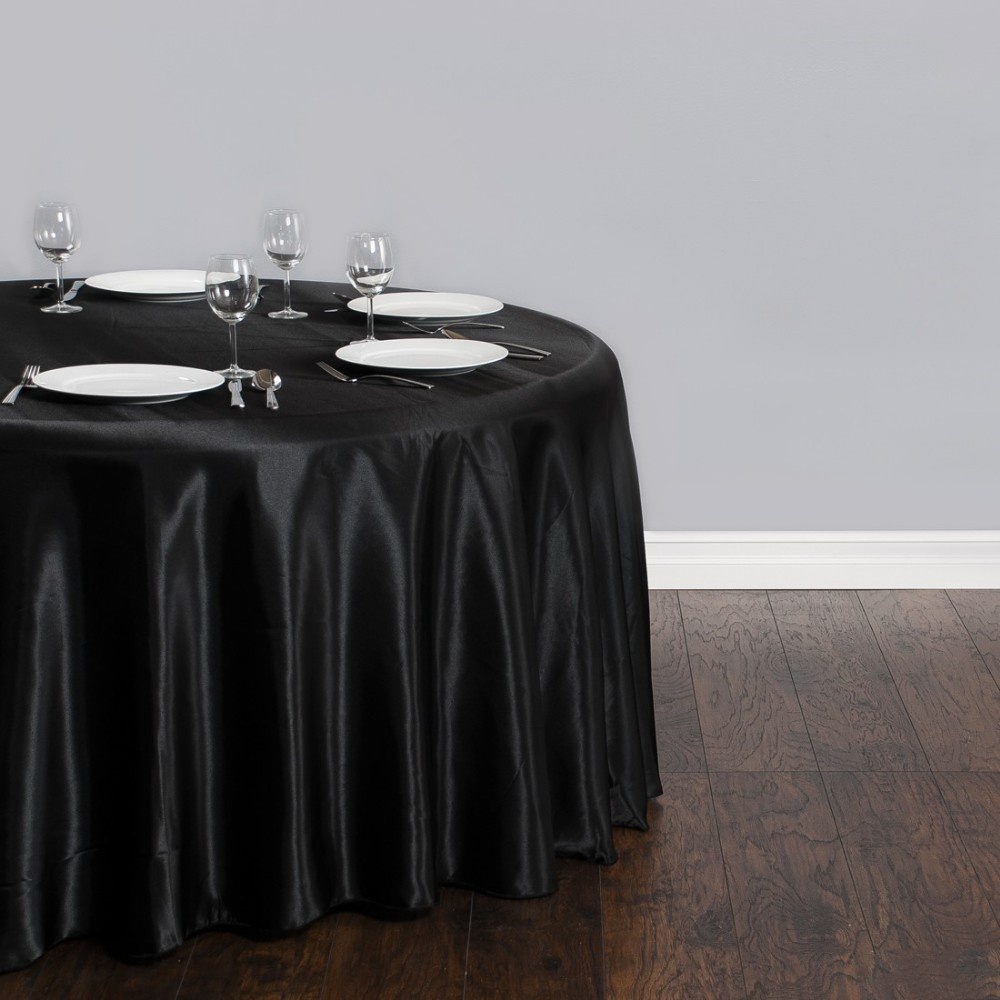 Round table cloth/taplak meja varian warna blackout diameter 330 cm