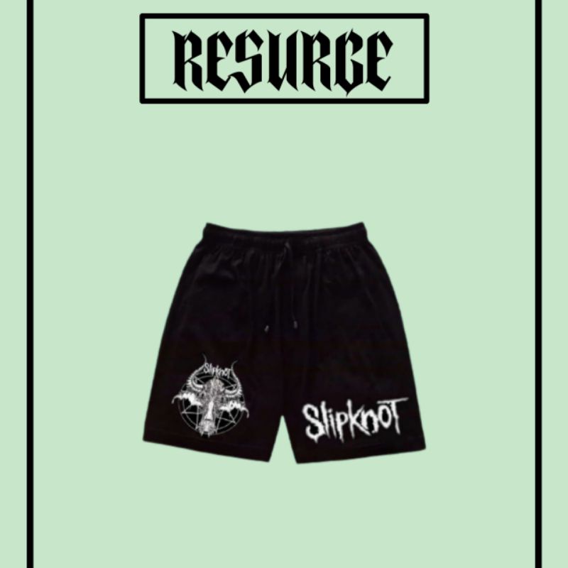 Boxer BAND SLIPKNOT rock metal brand distro celana pendek pria wanita dewasa hitam tee / pakaian dal