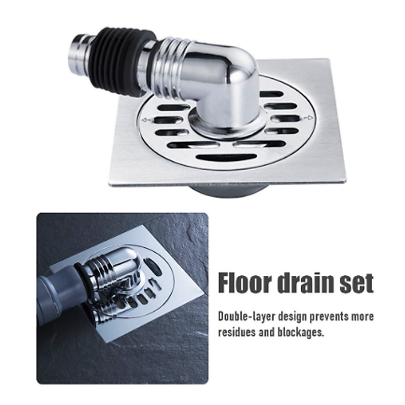 Floor drain Stainless anti serangga /banjir/kecoa/tikus SUS 304 Tile insert Saringan Got   smart BLACK ,GOLD CHROME