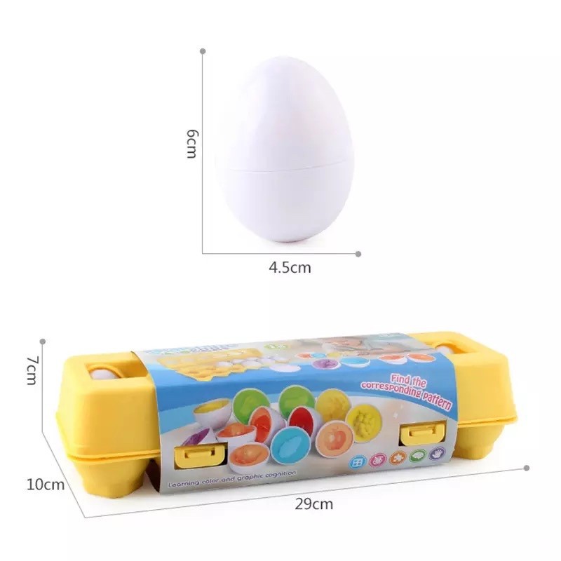 Mainan Edukasi Anak Color Matching Eggs Set Learning Numbers atau Shapes