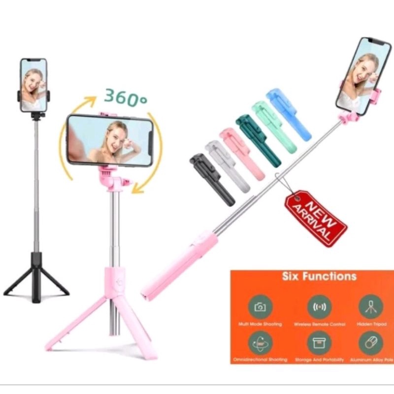 Tongsis Bluetooth R1 Selfie Stick Tomsis Bloetooth