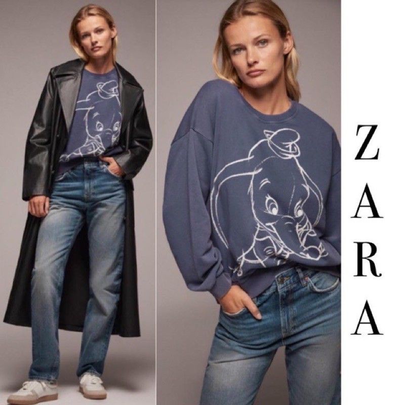 Pull n Bear &amp; Zara disney full tag dumbo sweater sweatshirt