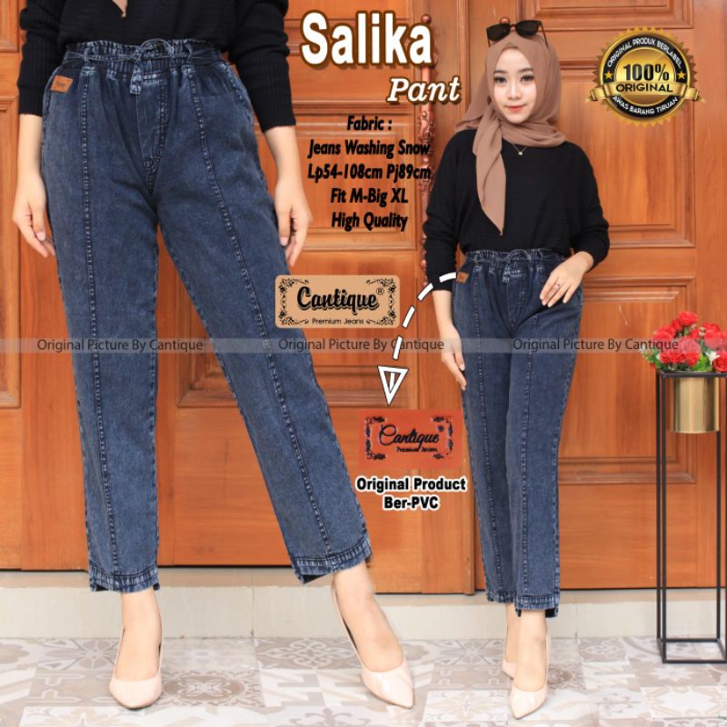 salika pants celana baggy jeans wanita by cantique