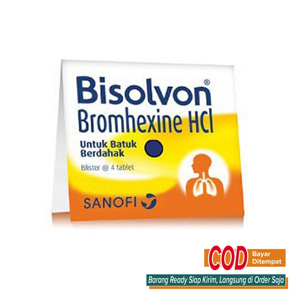 Obat batuk Pengencer Dahak AMPUH mengencerkan dahak yg susah Keluar ~ Bisolvon Tablet isi 10