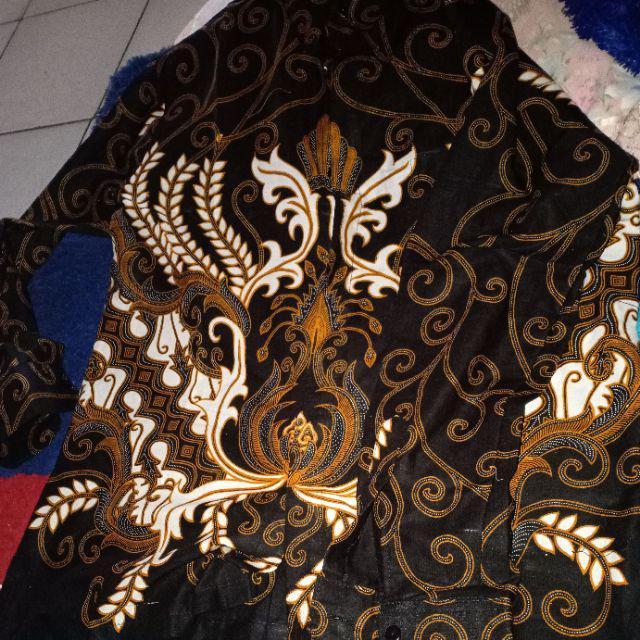 Nusantara Batik Hrb026 Kenongo Hem Pendek Padi Pekalongan M L Xl Batik Pria Murah Modern Grosi