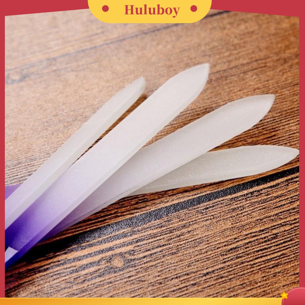 Huluboy Huluboy♡ 4pcs Kikir Kuku Bahan Kaca Akrilik Tahan Lama Untuk Manicure
