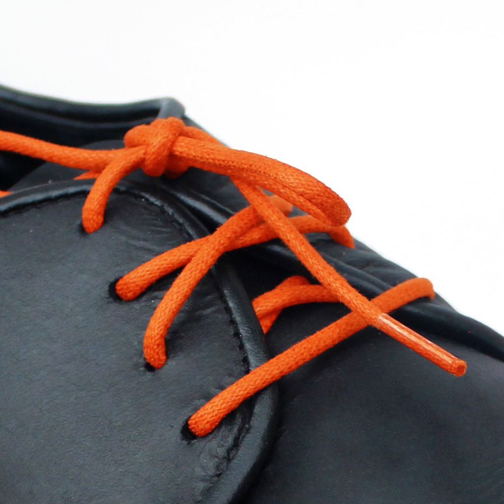 MR Shoelaces RD14 Orange (Jingga) Tali Sepatu Lilin 2-3mm Bulat Round 50cm 60cm 70cm 80cm 90cm 100cm 120cm 150cm (Waxed Laces) - Premium Shoelace