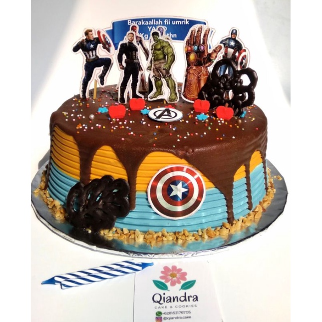 

kue ulang tahun Avengers 18cm