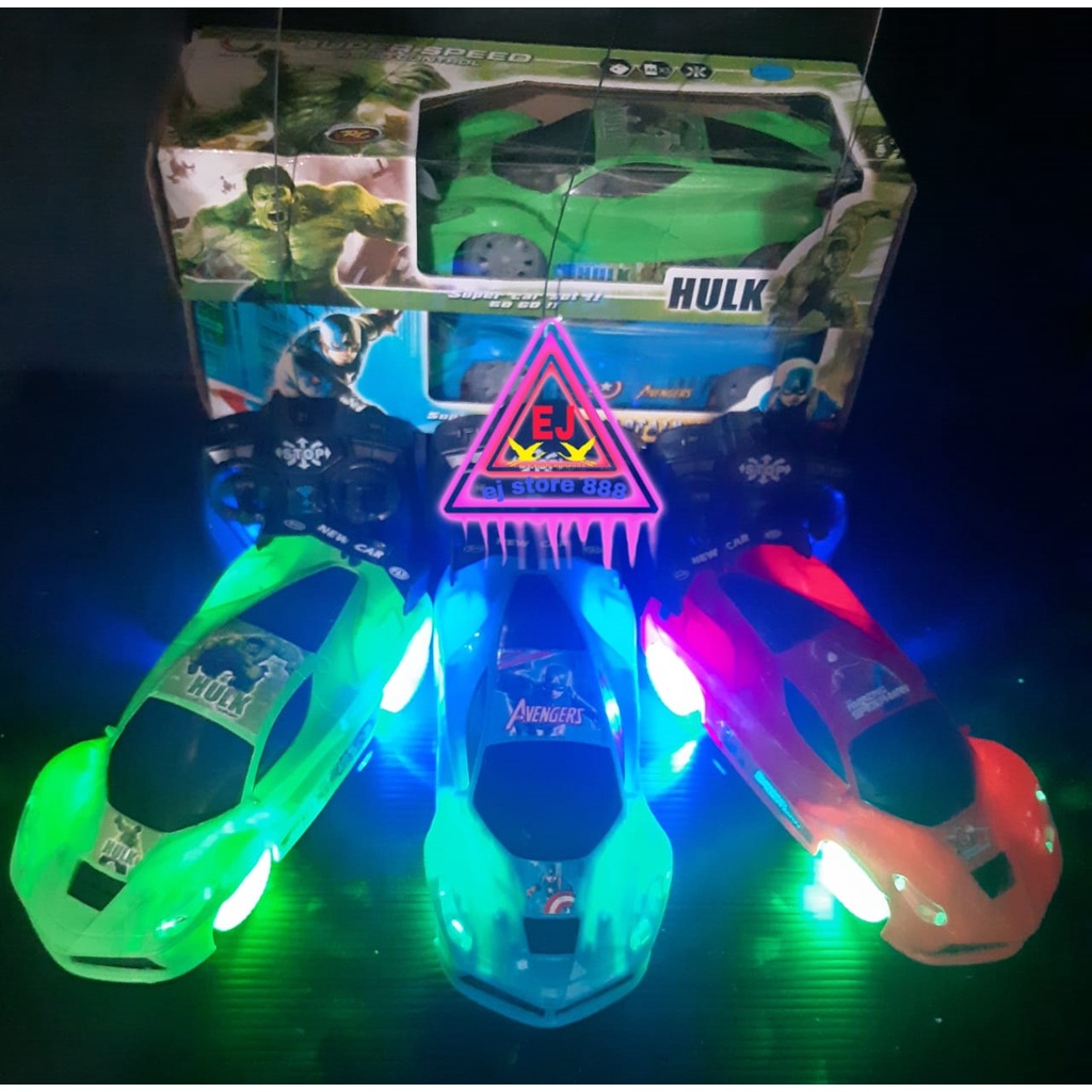 Mainan Mobil Remote Control R/C Mini Super Car Roda Led Nyala 963d