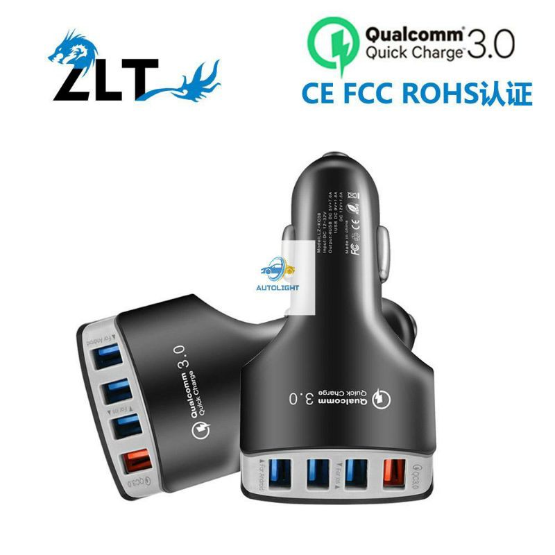 Car Charger HP Mobil Colokan 4 Ports QC 3.0/3.1A