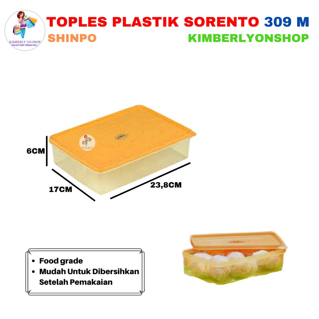 Kimberlyonshop Toples Plastik Sealware Tempat Kue Sorento 309 M Shinpo