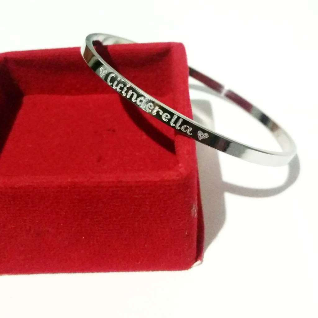 GELANG MONEL ANTI STEP ORIGINAL UKIR NAMA