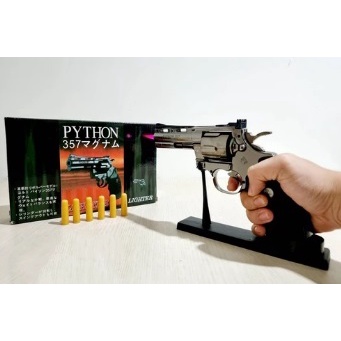 Korek Api Bara Model Pistol Phyton 357 Classic Plus Stand Pajangan