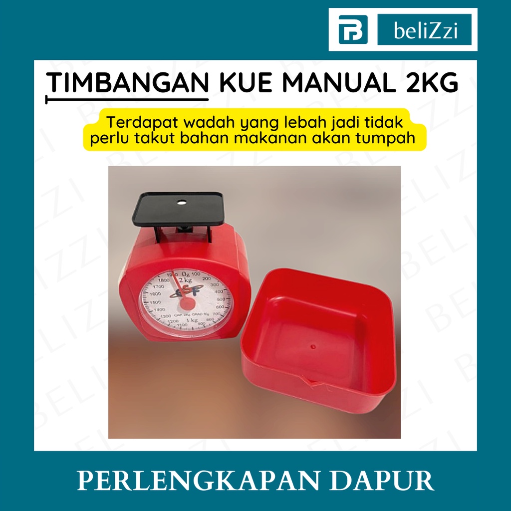 Jual TIMBANGAN DAPUR MANUAL 2KG Kitchen Scale/Analog/Kue/Roti/Jajan ...