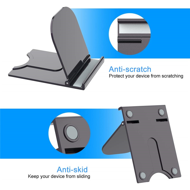 Creative Portable Phone Stand Adjustable Foldable Tablet Mount Desktop Phone Holder Cradle Dock Lazy Flat Stand