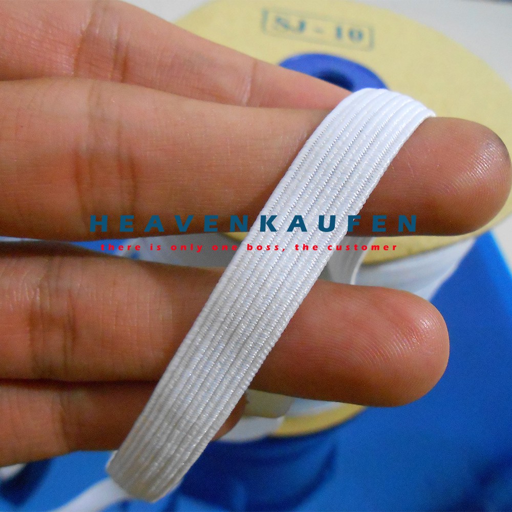 Karet Elastis 1 cm Putih Meteran