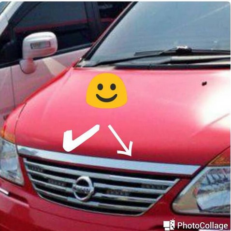 Sticker stiker kap mesin chrome NISSAN SERENA C24