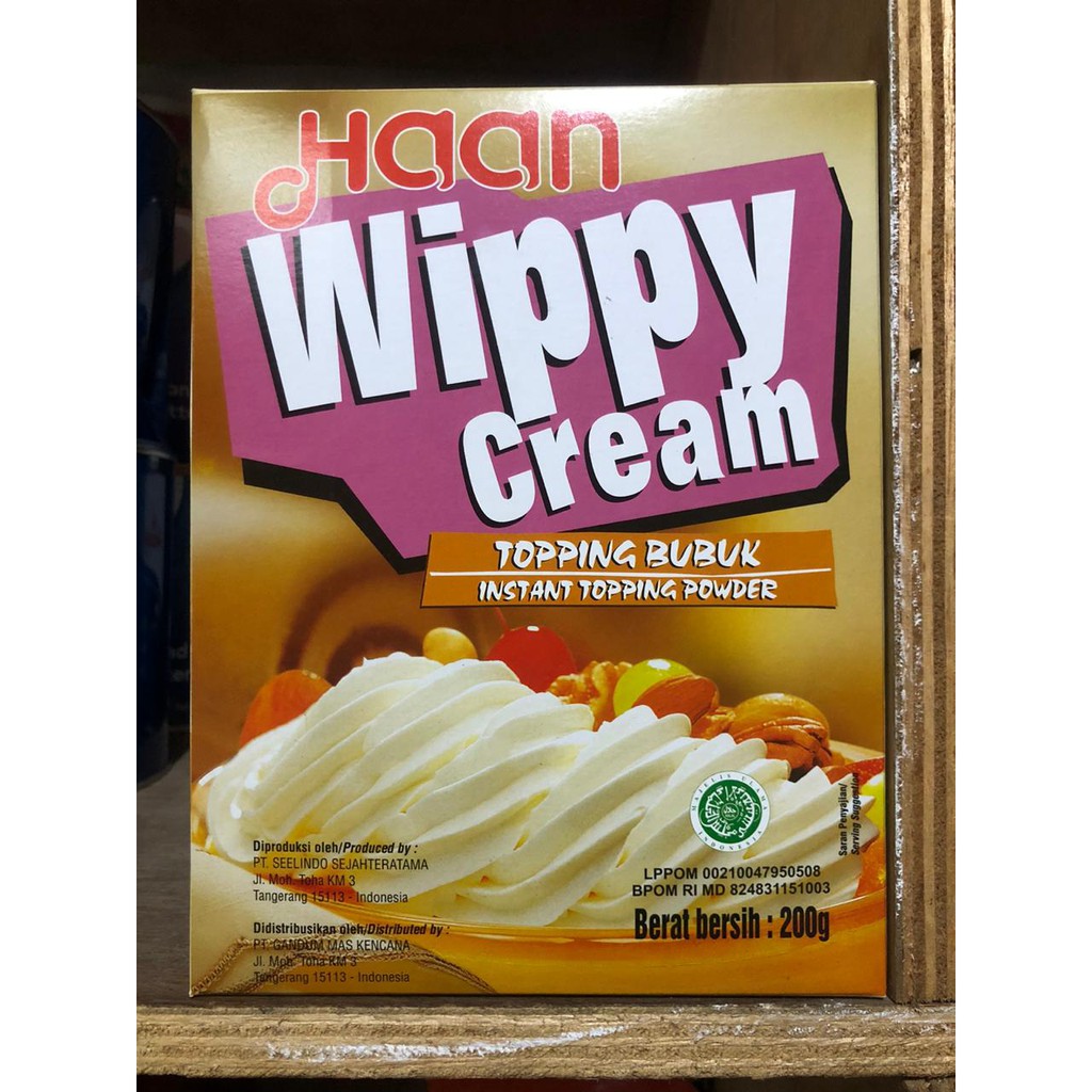 

Wippy Cream Haan / Whip Cream Instant Kemasan 200gr