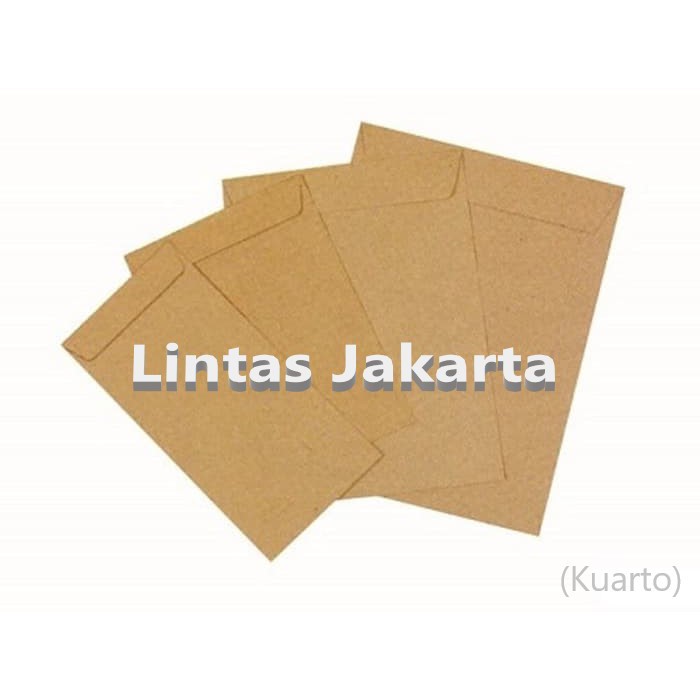 Amplop Coklat Ukuran Quarto / Kuarto ( Isi 100 lembar )