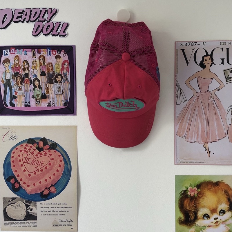 hot pink von dutch cap