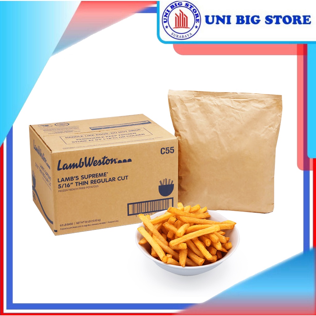 

Lamb Weston Kentang Goreng Thin Cut Potato French Fries 500 gr 1 kg 2 kg