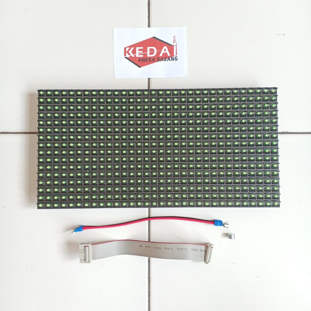 Panel Module Modul LED P10 Running Text DIP Hijau Green Indoor Dot Matrix
