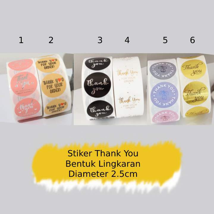 

Stiker Label Thank You Lingkaran 2.5 cm satuan - Hampers Souvenir Terima Kasih Stiker Bulat Stiker Amplop Segel Box Sticker Murah