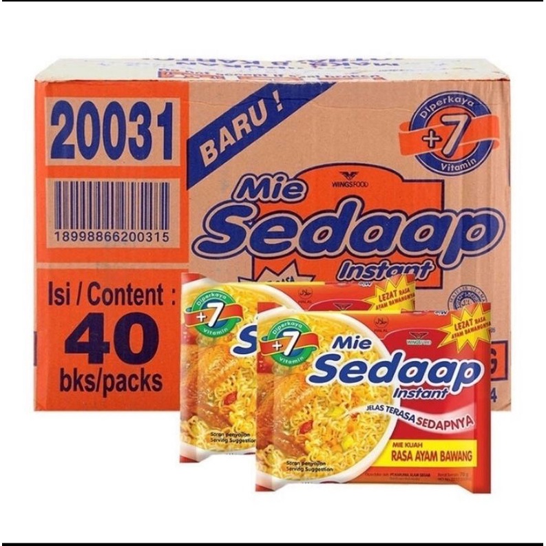 

mi sedap ayam bawang 1duz isi 40pcs